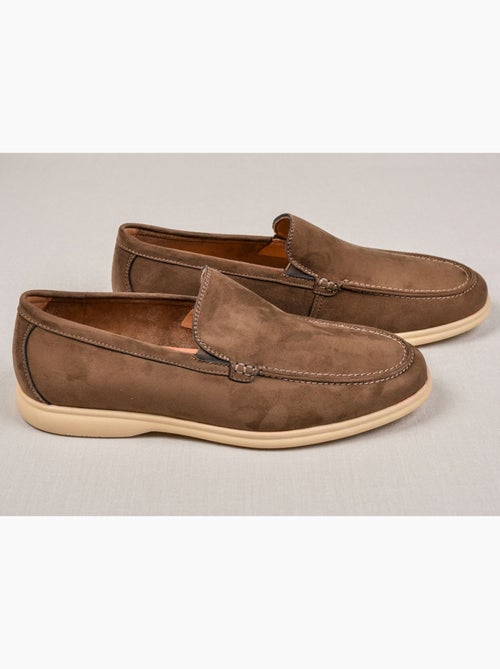 Mocasines OZABI para hombre, de ante sintético de primera calidad, cómodos y sin cordones - Kiabi