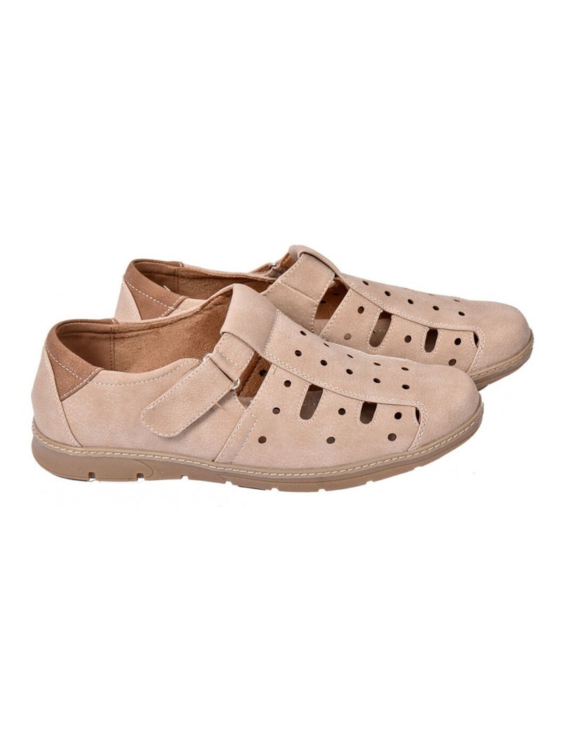Mocasines para Hombre Forro CUERO PREMIUM VELCRO Beige - Kiabi