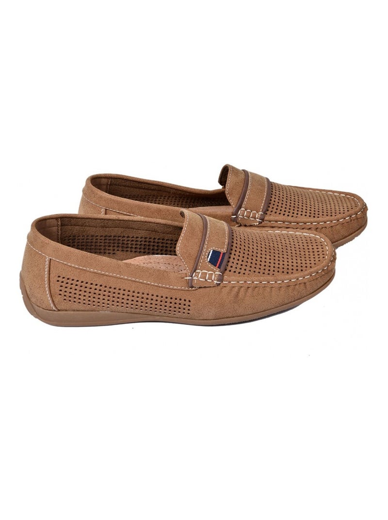 Mocasines para Hombre Forro de Cuero Premium Taupe - Kiabi