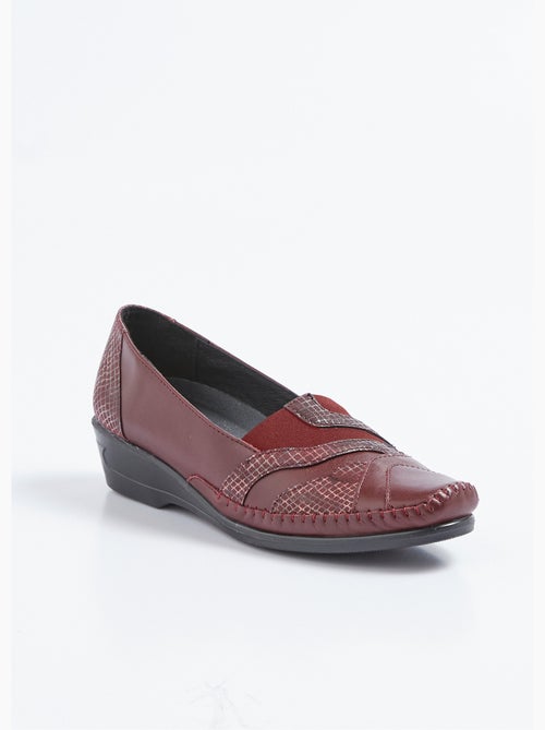 Mocasines piel con elástico ancho confort - Afibel - Kiabi Mocasines piel con elástico ancho confort - Afibel - Kiabi