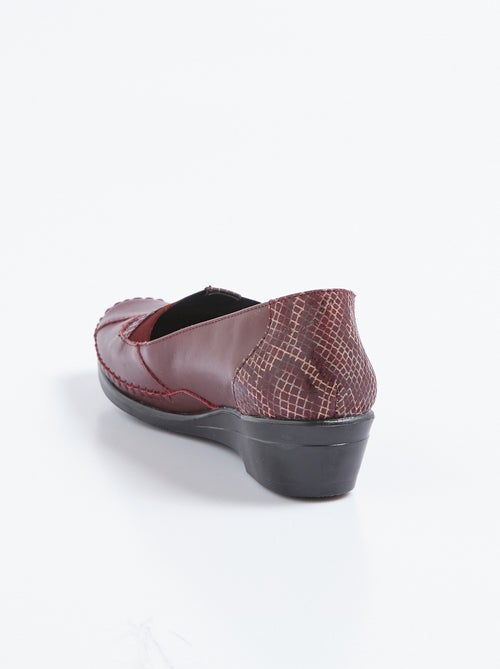 Mocasines piel con elástico ancho confort - Afibel - Kiabi Mocasines piel con elástico ancho confort - Afibel - Kiabi