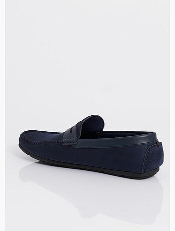 Mocasines planos en ante y polipiel - AFIBEL