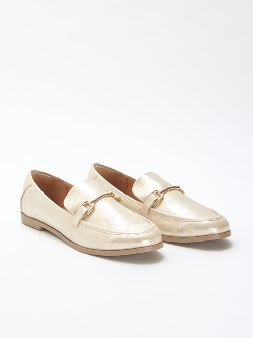 Mocasines plateados con purpurina - Kiabi