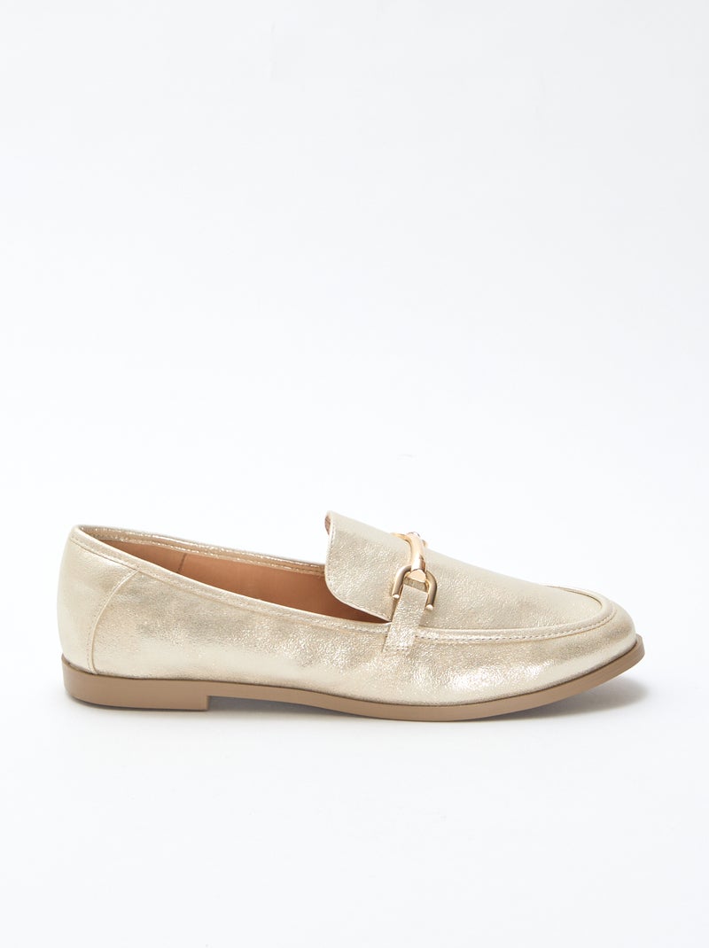 Mocasines plateados con purpurina Amarillo - Kiabi