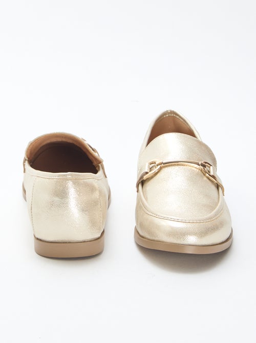 Mocasines plateados con purpurina - Kiabi