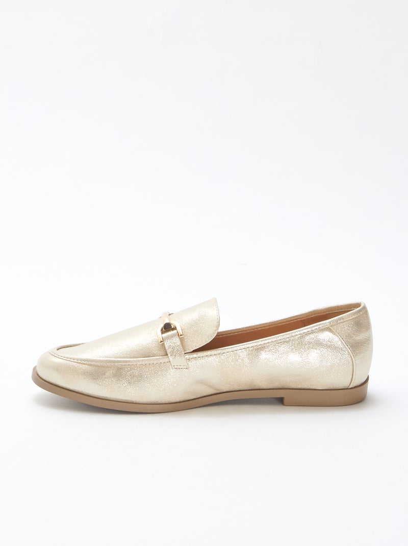 Mocasines plateados con purpurina Amarillo - Kiabi