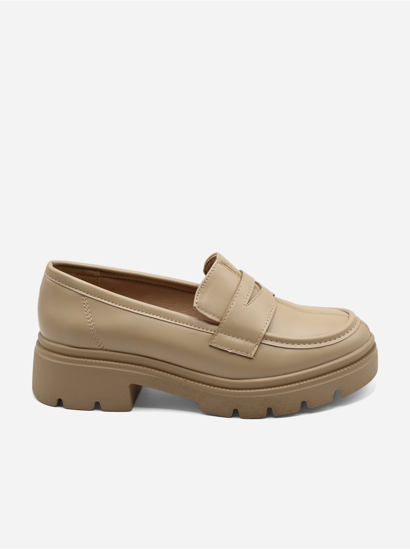 Mocasines sin cordones Beige - Kiabi