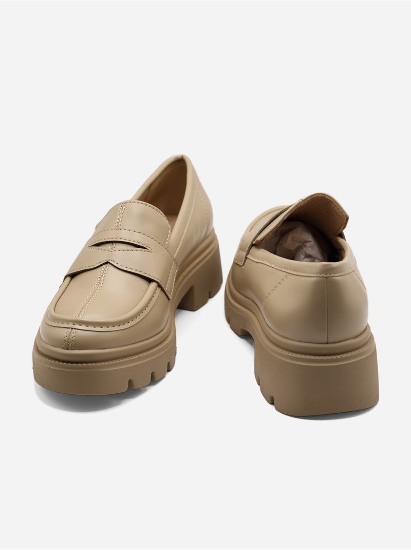 Mocasines sin cordones Beige - Kiabi