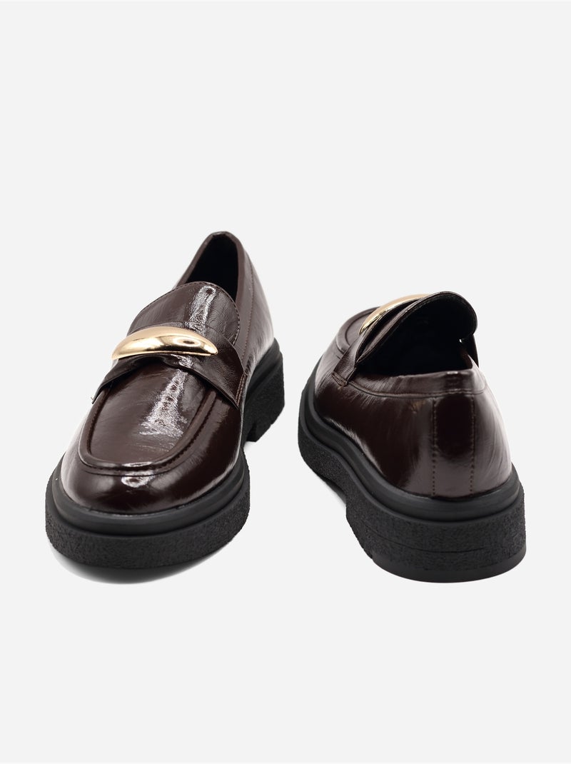 Mocasines sin cordones Marrón oscuro - Kiabi