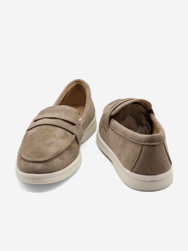 Mocasines sin cordones Taupe - Kiabi