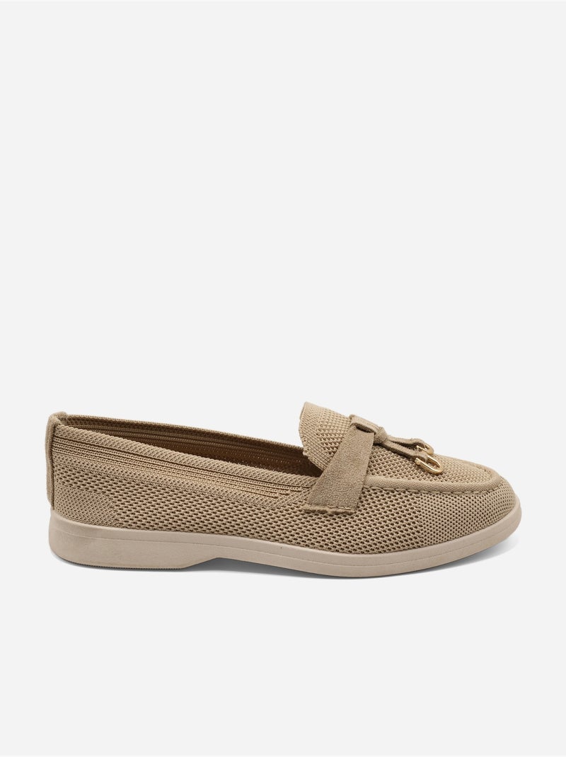 Mocasines sin cordones Taupe - Kiabi