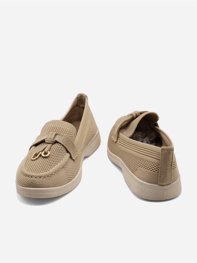 Mocasines sin cordones Taupe - Kiabi