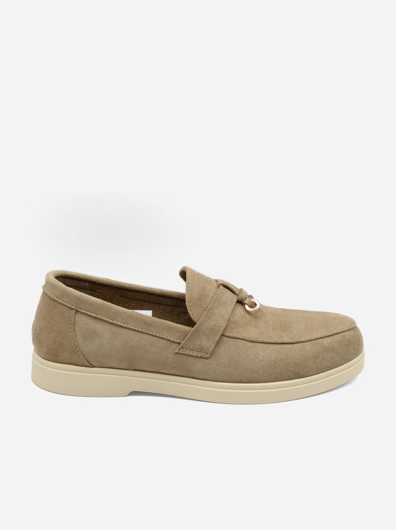 Mocasines sin cordones Taupe - Kiabi