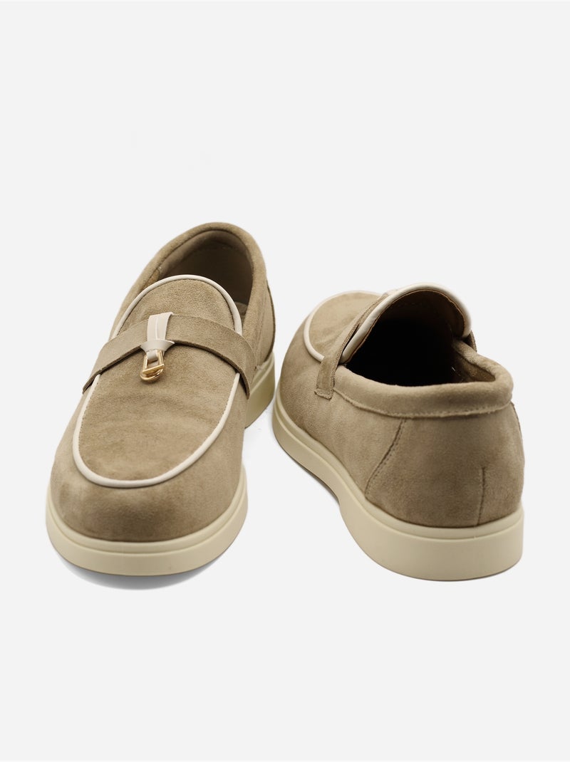 Mocasines sin cordones Taupe - Kiabi