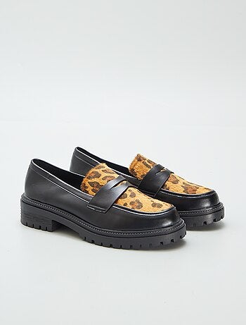 Mocasines sintéticos 'leopardo'