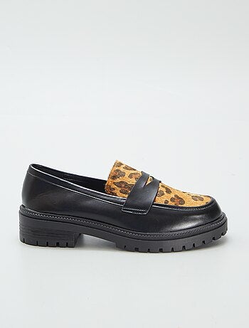 Mocasines sintéticos 'leopardo'