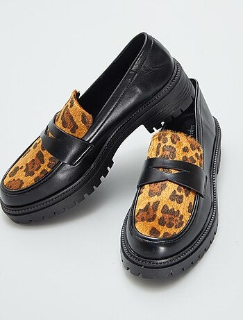 Mocasines sintéticos 'leopardo'