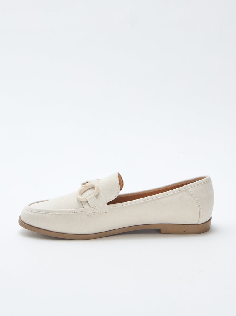 Mocasines tipo ante con joya decorativa en la parte superior Beige - Kiabi