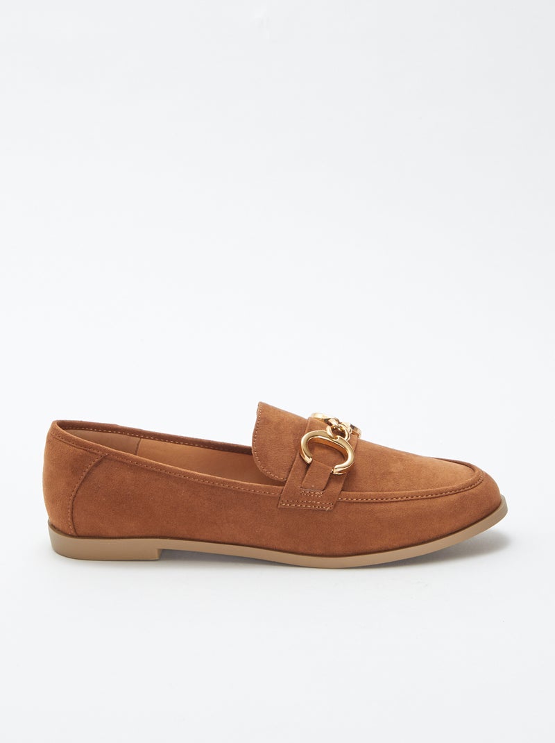 Mocasines tipo náuticos de antelina MARRON - Kiabi