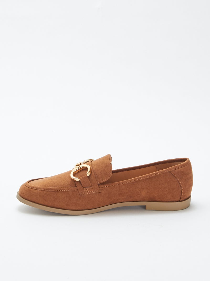 Mocasines tipo náuticos de antelina MARRON - Kiabi