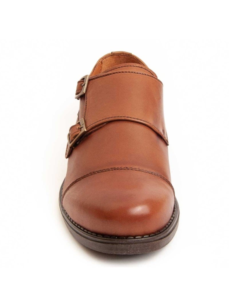 Mocasines Vestir Cuero Purapiel Marrón - Kiabi