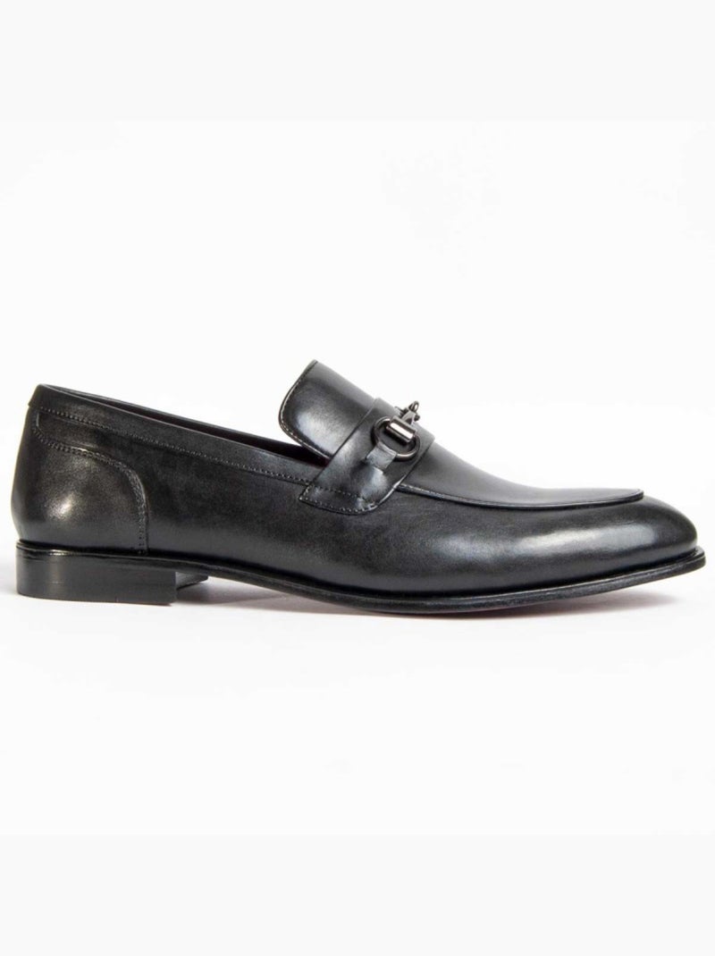 Mocasines Vestir Cuero Purapiel Negro - Kiabi
