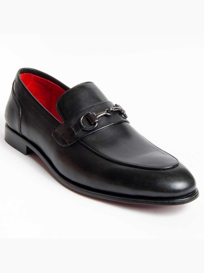 Mocasines Vestir Cuero Purapiel Negro - Kiabi