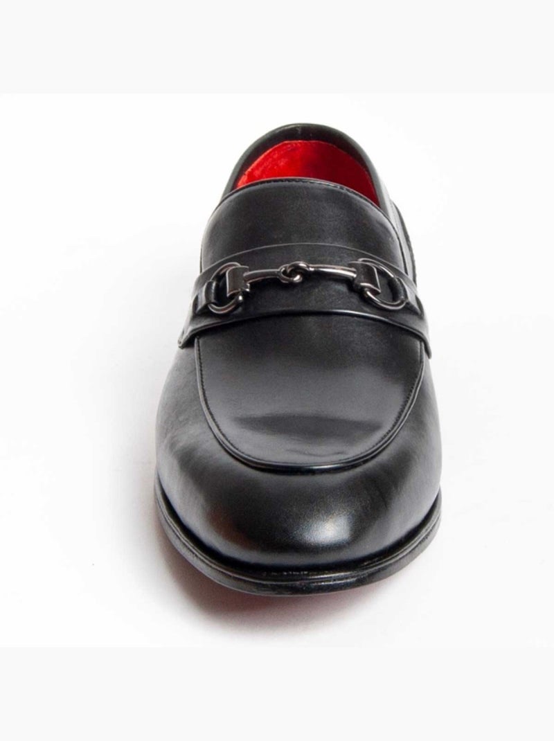 Mocasines Vestir Cuero Purapiel Negro - Kiabi