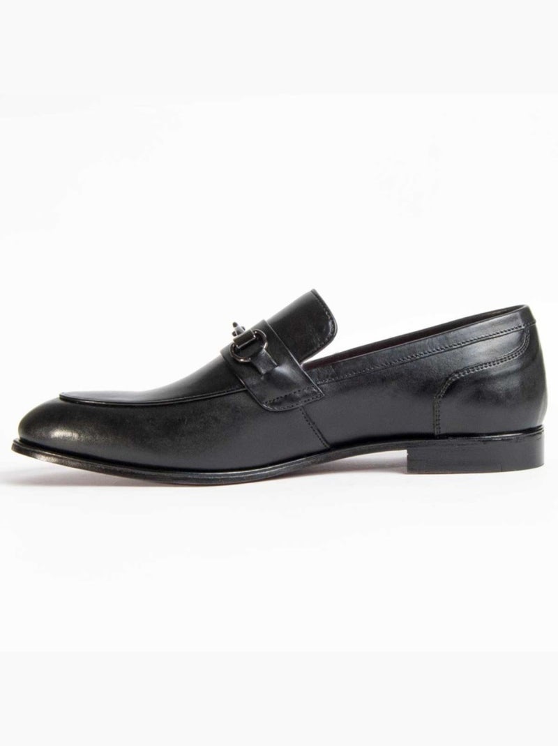 Mocasines Vestir Cuero Purapiel Negro - Kiabi