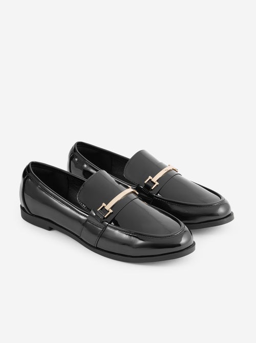 Mocassines acharoladas con joyas doradas de fantasía - Kiabi