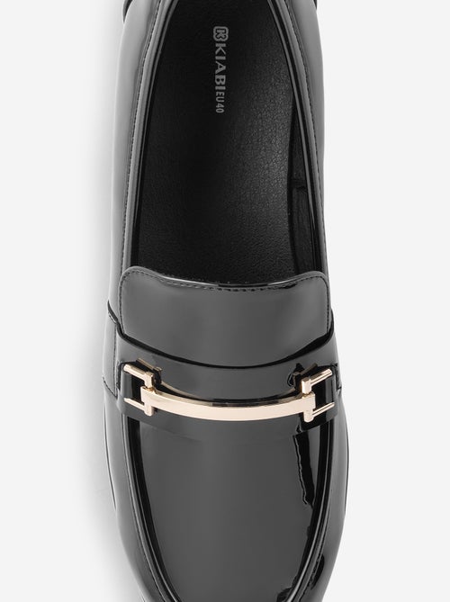 Mocassines acharoladas con joyas doradas de fantasía - Kiabi