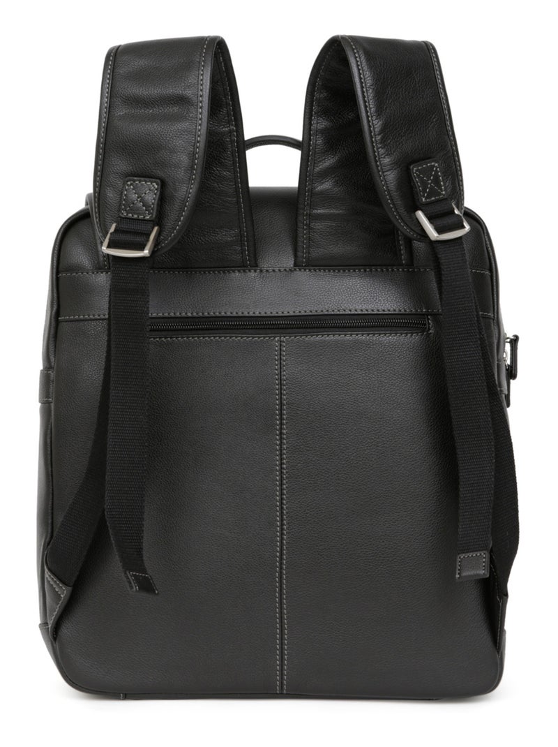 Mochila - 13" & a4 - cuero confort hexagona Negro - Kiabi