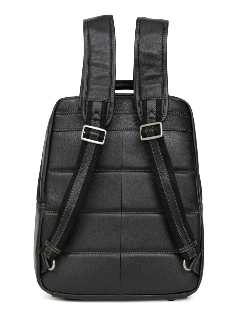 Mochila - 13" & a4 - cuero confort hexagona Negro - Kiabi