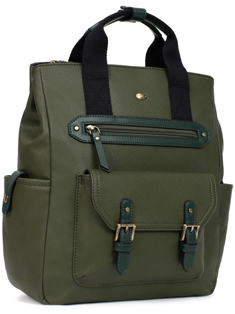 Mochila - 13" & a4 ronda hexagona Caqui - Kiabi