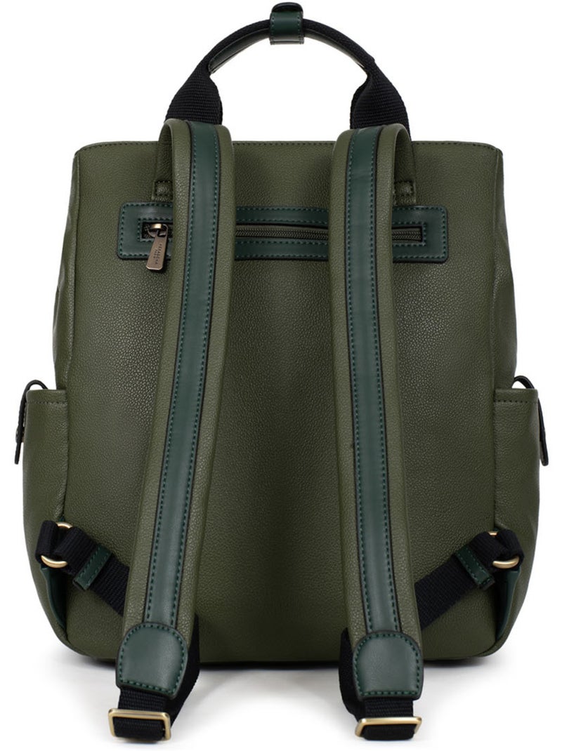 Mochila - 13" & a4 ronda hexagona Caqui - Kiabi