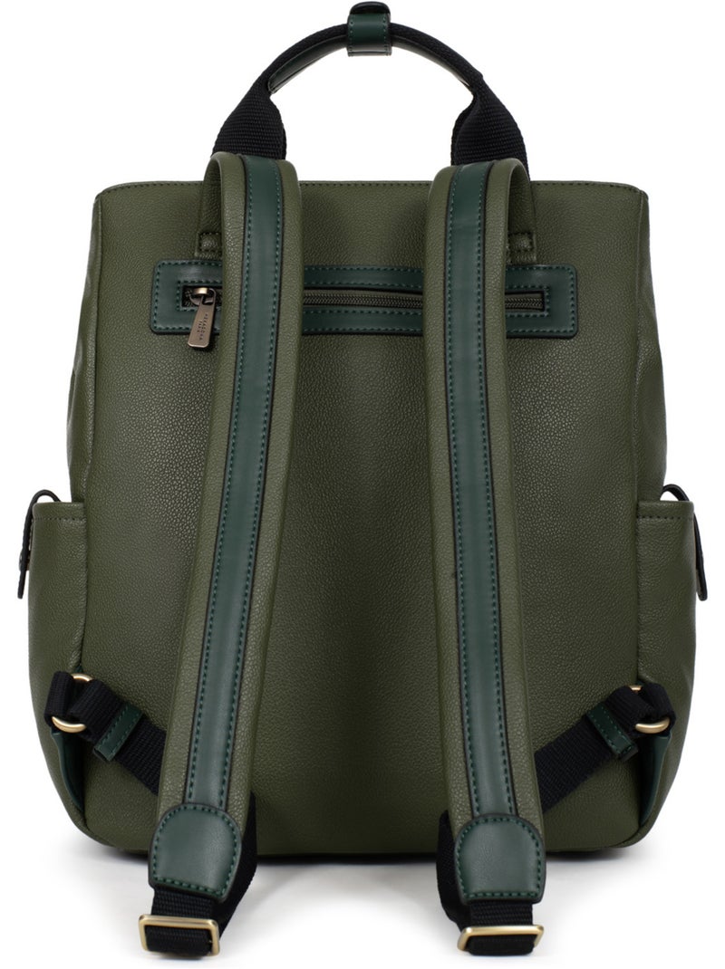 Mochila - 13" & a4 ronda hexagona Caqui - Kiabi