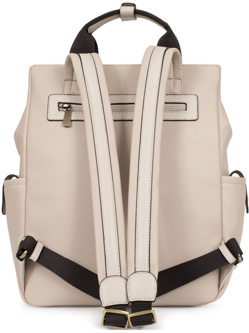 Mochila - 13" & a4 ronda hexagona Marfil - Kiabi