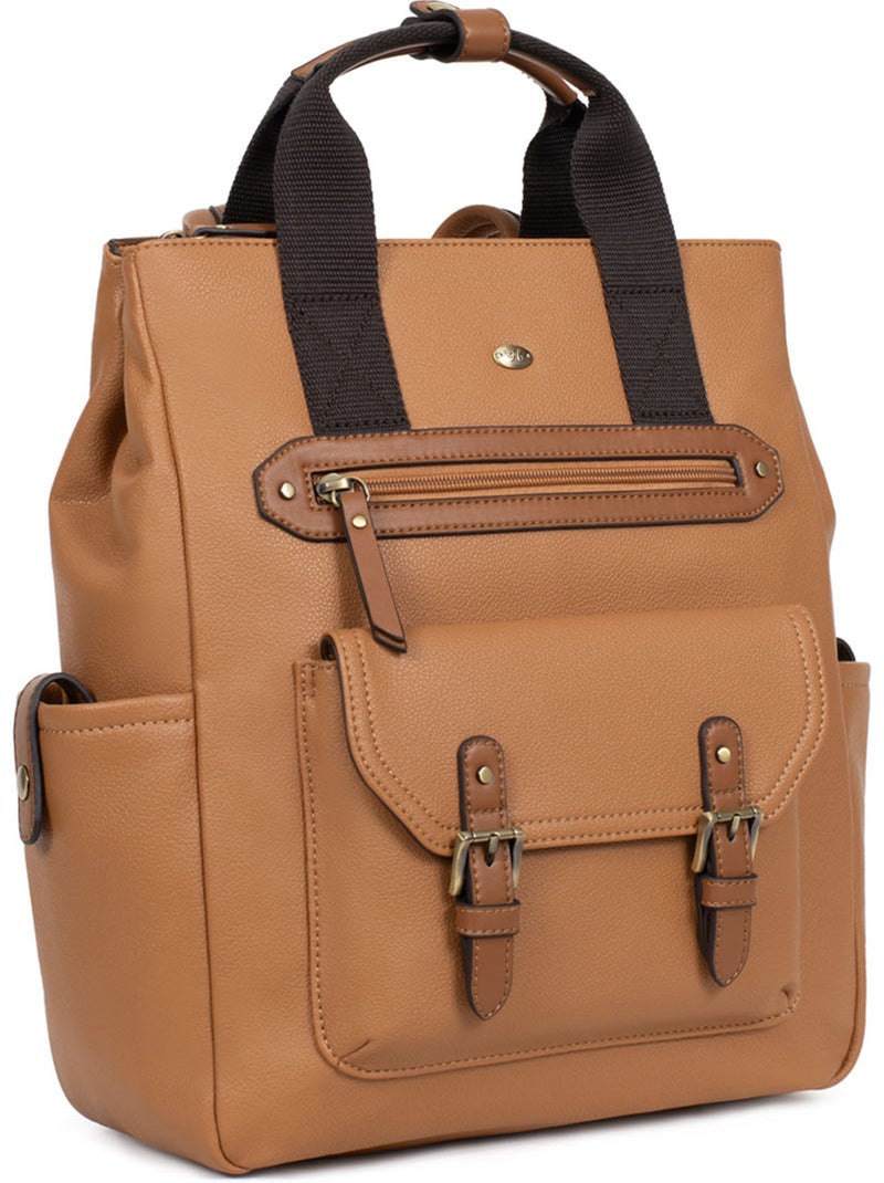 Mochila - 13" & a4 ronda hexagona Marrón claro - Kiabi