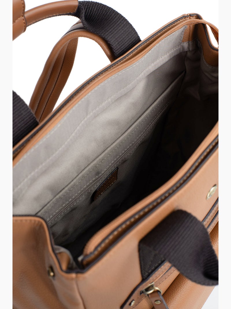 Mochila - 13" & a4 ronda hexagona Marrón claro - Kiabi