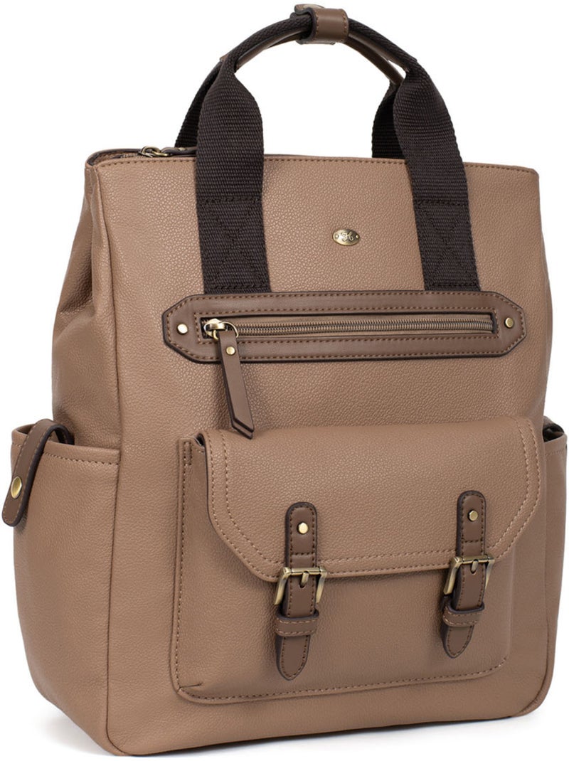 Mochila - 13" & a4 ronda hexagona Taupe - Kiabi