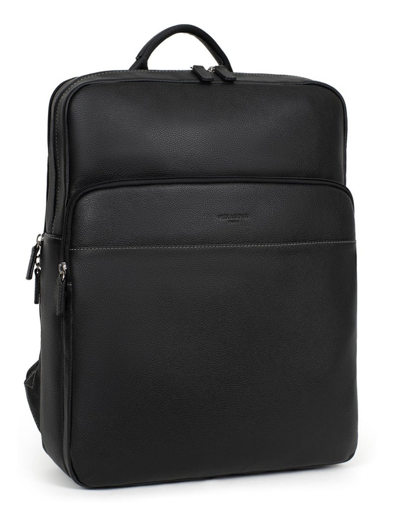 Mochila - 15" & tableta & a4 - cuero confort hexagona Negro - Kiabi
