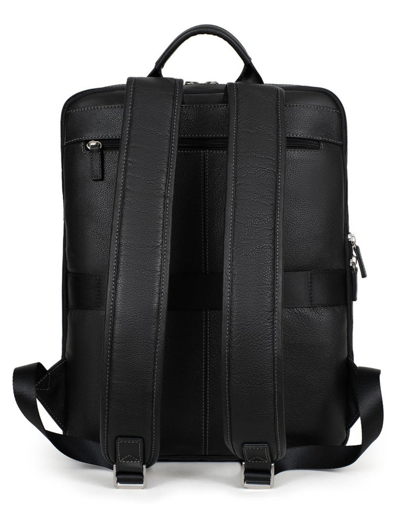 Mochila - 15" & tableta & a4 - cuero confort hexagona Negro - Kiabi