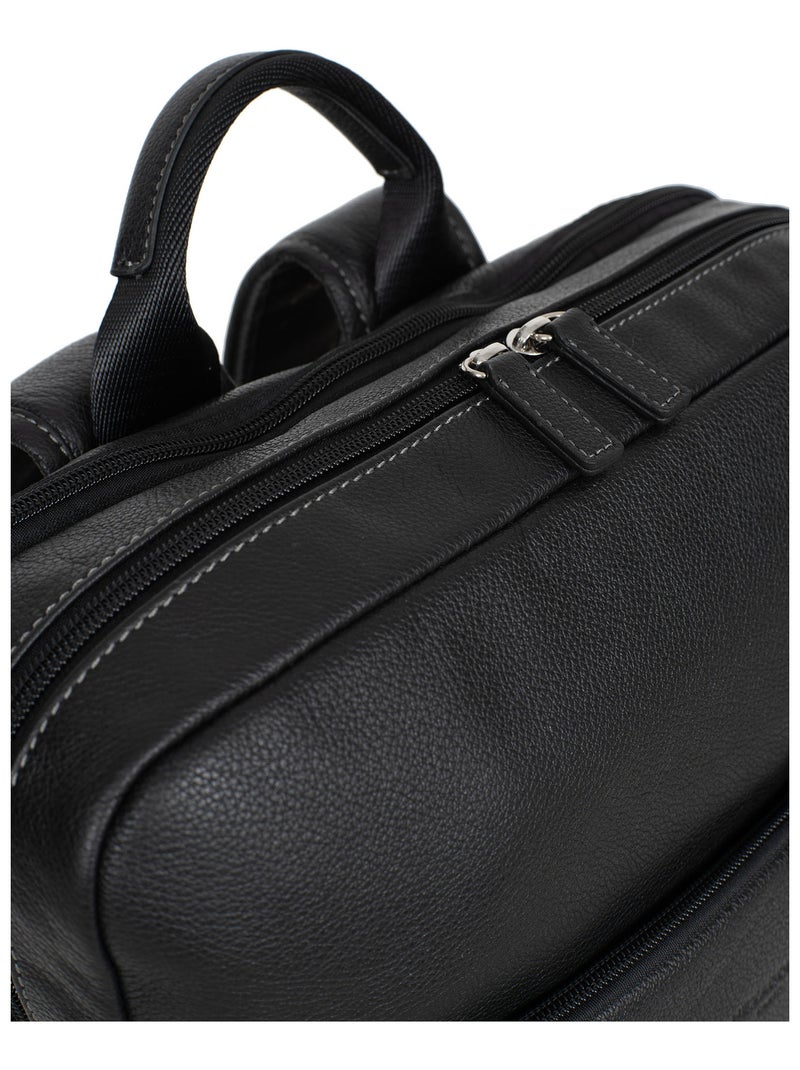 Mochila - 15" & tableta & a4 - cuero confort hexagona Negro - Kiabi