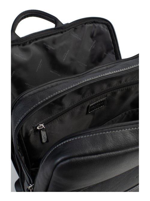 Mochila - 15" & tableta & a4 - cuero confort hexagona - Kiabi