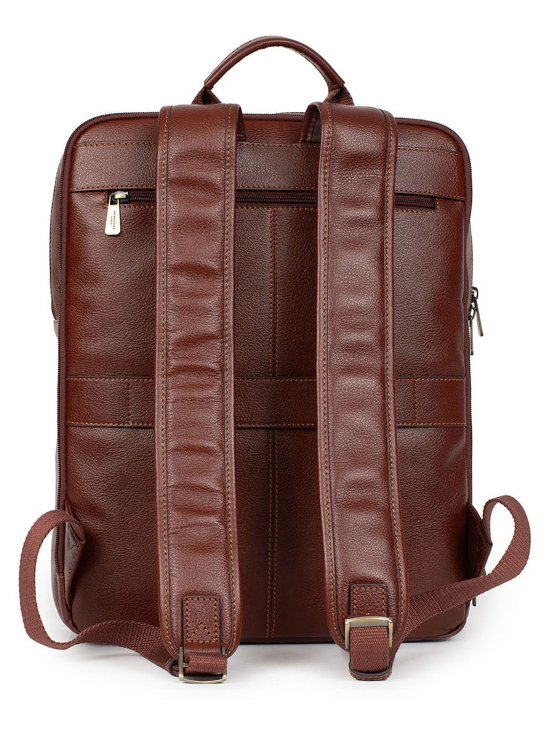 Mochila - a4 - cuero république hexagona Marrón - Kiabi