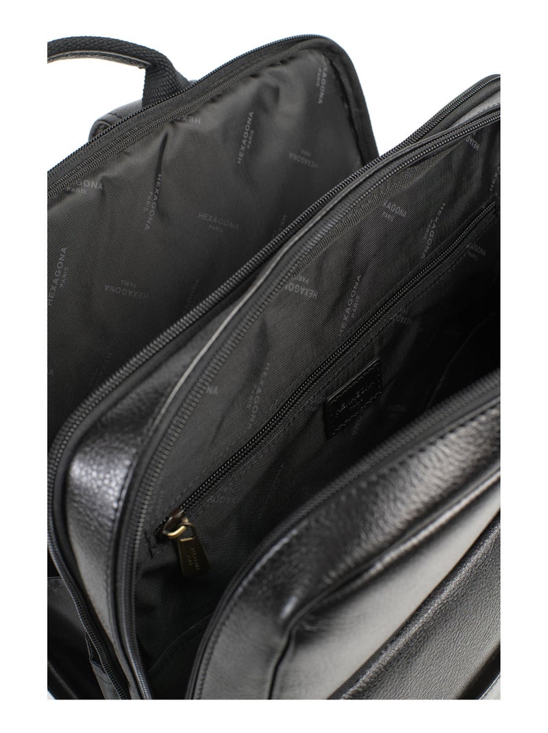 Mochila - a4 - cuero république hexagona Negro - Kiabi
