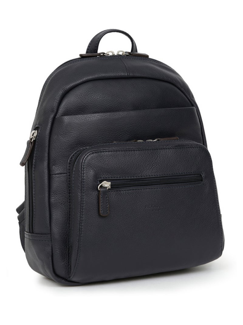 Mochila - cuero confort hexagona Azul marino - Kiabi