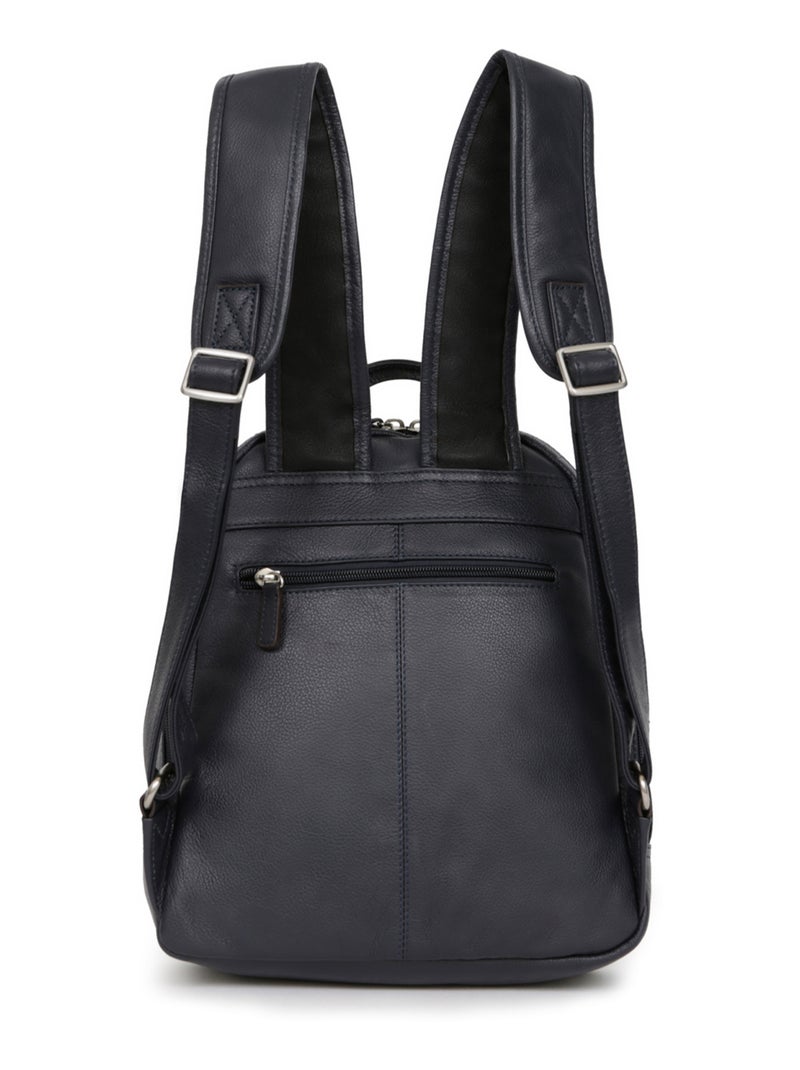 Mochila - cuero confort hexagona Azul marino - Kiabi