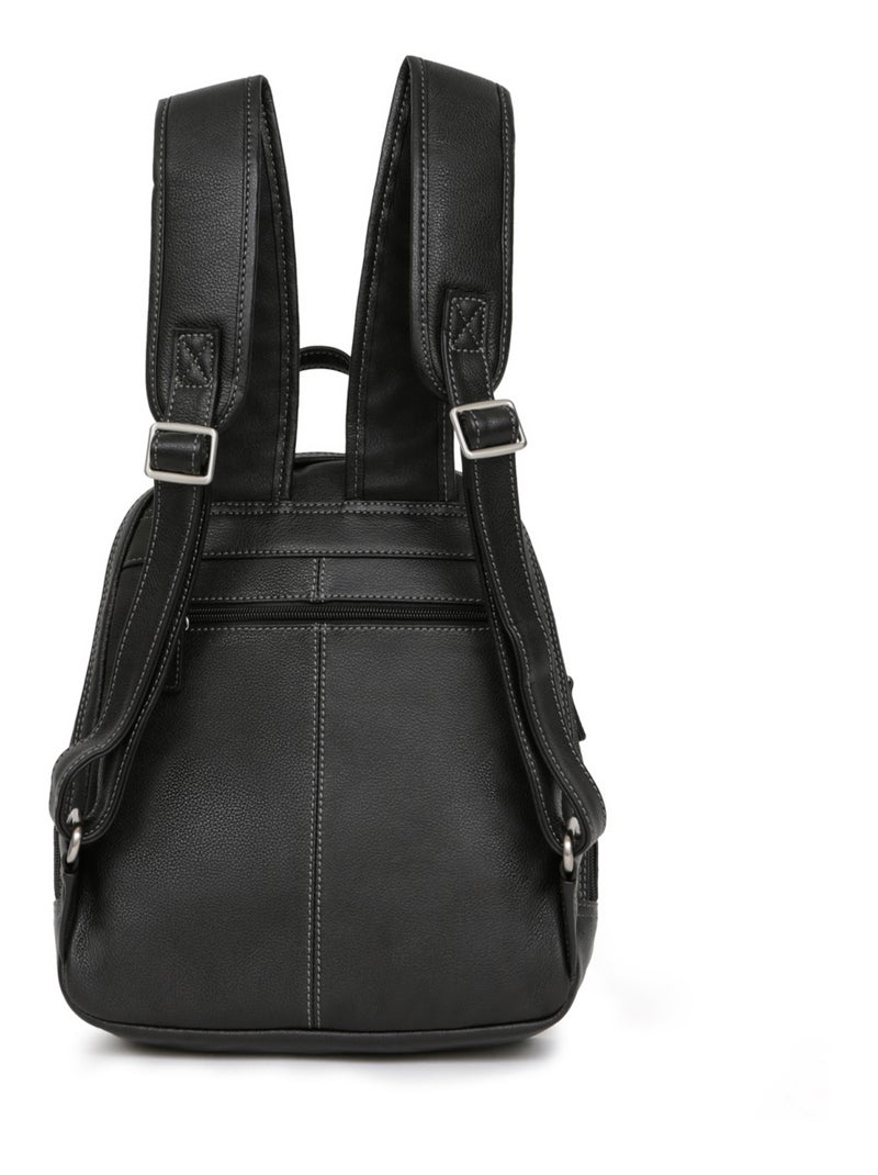 Mochila - cuero confort hexagona Negro - Kiabi
