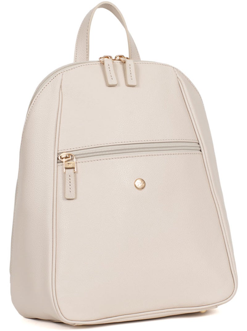Mochila - cuero luna hexagona Marfil - Kiabi